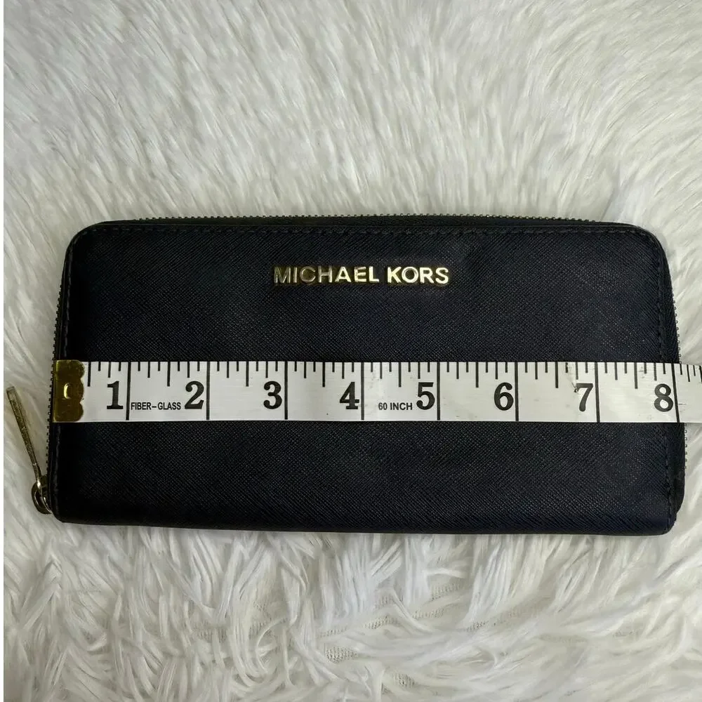Michael Kors Navy Zip Around Wallet